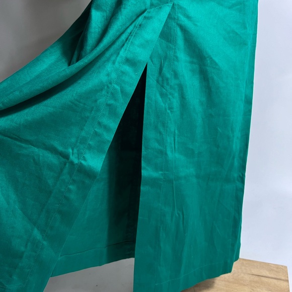 NWT BANANA REPUBLIC Linen Blend Kelly Green Maxi Dress Womens 2 - Picture 8 of 8